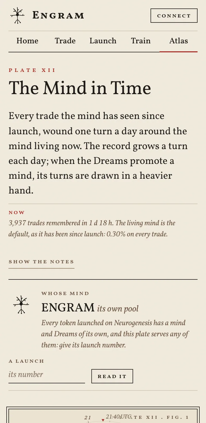 Engram website on a phone